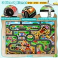 thumbnail image 4 of Kids Rug, 5x7 FT Non-Slip Monster Truck Play Rug, Extra Thick (0.4in), Educational Learning Traffic Road Car Carpet for Nursery, Classroom, Playroom & Bedroom, 4 of 6