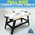 thumbnail image 5 of SereneLife 54" Air Hockey Game Table with 2X Stronger Motor, Light-up Scoreboard, AC in Line Power Switch Includes 2 Pucks, 2 Pushers - Natural, 5 of 7