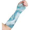 thumbnail image 1 of wonima44 Teal Marble Print Arm Cast Cover Kids Soft Elastic Arm Cast Sleeve Sock Novelty Cast Cover Arm Adult Decorative Arm Cast Cover Elbow Protection Cover, 1 of 1