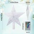 thumbnail image 5 of Christmas Tree Topper Star with Remote - 16 Color Changing Light Modes, USB Powered 10" LED Decor for Xmas Tree Indoor Outdoor Holiday, 5 of 8