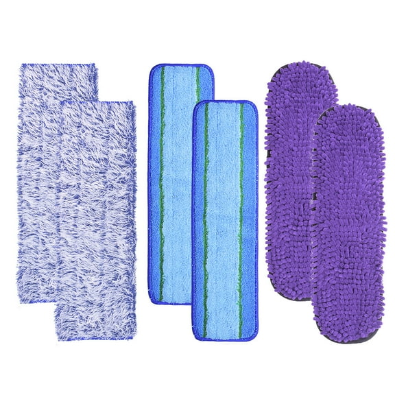 Neutop Mop Pads Compatible with Bona Family of Mops, Pet Microfiber Sweeping Pad Deep Clean Pad, Washable and Reusable Mop Refill, 6-Pack