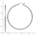 thumbnail image 2 of Leslie's Real 14kt White Gold Polished Hoop Earrings; for Adults and Teens; for Women and Men, 2 of 2