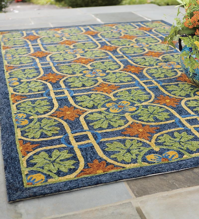 Talavera Tile Indoor / Outdoor Rug 5' x 7'6" - Walmart.com - Walmart.com