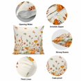 thumbnail image 6 of Throw Pillow Covers, Orange Green Fall Decorative Throw Pillow Covers 20x20 Inch, Pumpkins Maple Leaf Thanksgiving Square Linen Pillow Cases for Couch/Living Room/Sofa, 6 of 9