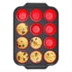thumbnail image 1 of Molde para Muffins de Silicona con Estructura de Metal, Moldes de Silicona para Hacer Morder Huevos para Hornear, Moldes para Magdalenas, 12 Tamaños Regulares, Color Rojo, 1 of 5
