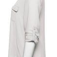 thumbnail image 4 of FashionOutfit Women's Sheer Button Up Henley Neck Blouse Top, 4 of 4