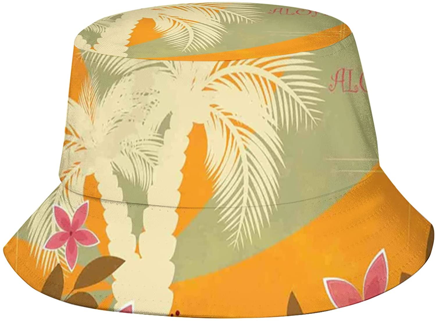 Fishing Hats Aloha Vintage Print 