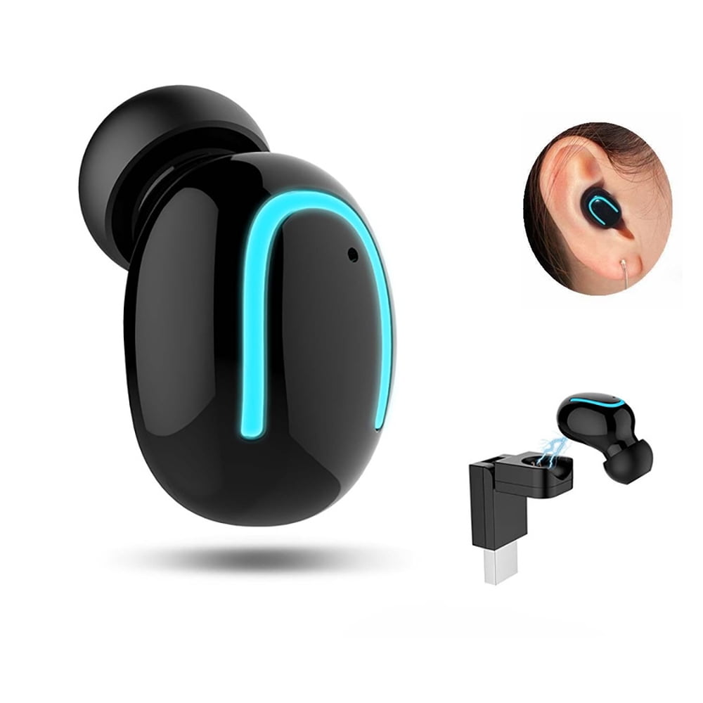 Black Hidden Invisible Earphones Bluetooth Earbuds Double Smallest Color Skin 
