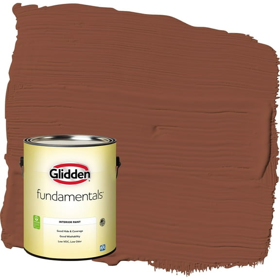 Glidden Fundamentals Warm Wassail / Orange Semi-Gloss Interior Paint, 1 Gallon