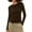 Brown, variant on Buigttklop Women'S Long Sleeve Crew Neck Shirts Fall Basic Casual Ruched Side Slim Fit T Shirts Tee Tops