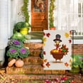 thumbnail image 4 of Happy Thanksgiving Day Garden Flag for Outdoor Happy Thanskgiving Cartoon House Flags Thanksgiving Day Turkey Back Yard Decor for Patio Outdoor Porch Decoration 28x40 Inches, 4 of 7