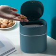 thumbnail image 4 of Mini Trash Can Desktop Waste Bin with -Open Lid Small Table Top Bin Graceful Round Corner Paper Bin, 4 of 5