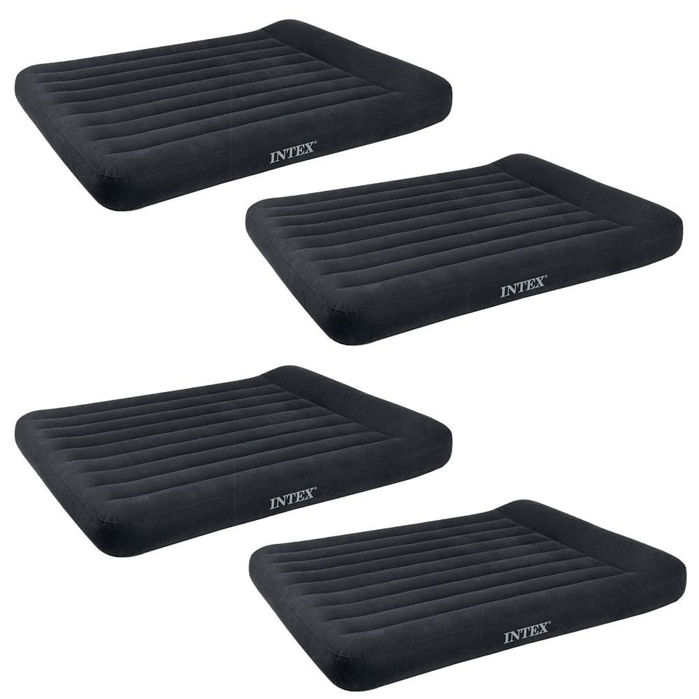 Intex Classic Inflatable Full Air Mattress Bed w/ Pillow & Pump (4 Pack)