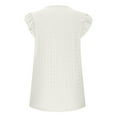 thumbnail image 6 of Mittory Womens Summer Tops Casual Crewneck Sleeveless Furbelow Shirts Ruffle Tank Tops Running Shirts, 6 of 8