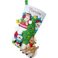 thumbnail image 3 of Bucilla Felt Stocking Applique Kit 18" Long-Tree Party, 3 of 7