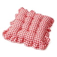 Thickened Christmas Red Seat and Back Support Cushion, Soft Pearl Fluff ...