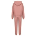 thumbnail image 5 of Women's 2 Piece Outfits Casual Long Sleeve Hoodies Baggy Straight Leg Sweatpants Lounge Workout Tracksuits Light pink 3XL, 5 of 7