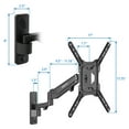 thumbnail image 3 of Mount-It! Height Adjustable TV Wall Mount - Full Motion, Pull Down and Vertical Adjustment, Fits 23-55 Inch Screens, Max VESA 400x400mm, Swivel and Tilt Capabilities, 50.6 Lbs Capacity, 3 of 11