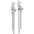 thumbnail image 2 of Sterling Silver Jbsp's Rhodium-Plated Polished Post Dangle Earrings (65 X 11.82) Made In Italy qle1332, 2 of 5