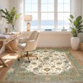 thumbnail image 3 of Design&I 4'x6' Ultra Soft Area Rug, Vintage Southwestern Border Distressed Scroll Boho Ornate Bordered None Fluffy Washable Non Shedding for Bedroom Living Room Home Office, 3 of 7