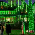 thumbnail image 1 of Lluvia de meteoritos verdes String Lights Kwaiffeo de 16 tubos, 5,8 m, 1 of 7