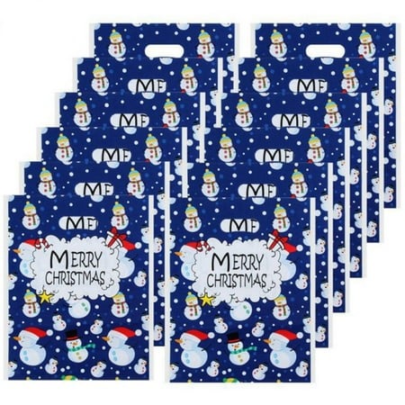 Christmas Eve Gift Bags Christmas Plastic Cellophane Cookie Bakery Candy Treat Bags Resealable Self-Adhesive Gifts Bags for Various Parties Holiday Birthday Wedding ()