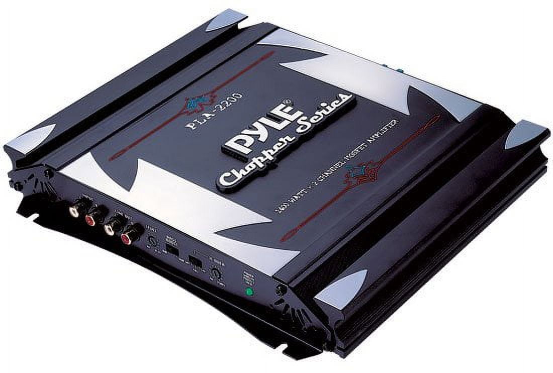 Pyle 1,400-watt 2-channel Vehicle Audio Amplifier, Black, 4.99 lb