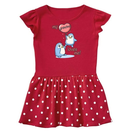 

Inktastic My Grandma Loves Me Gift Baby Girl Dress