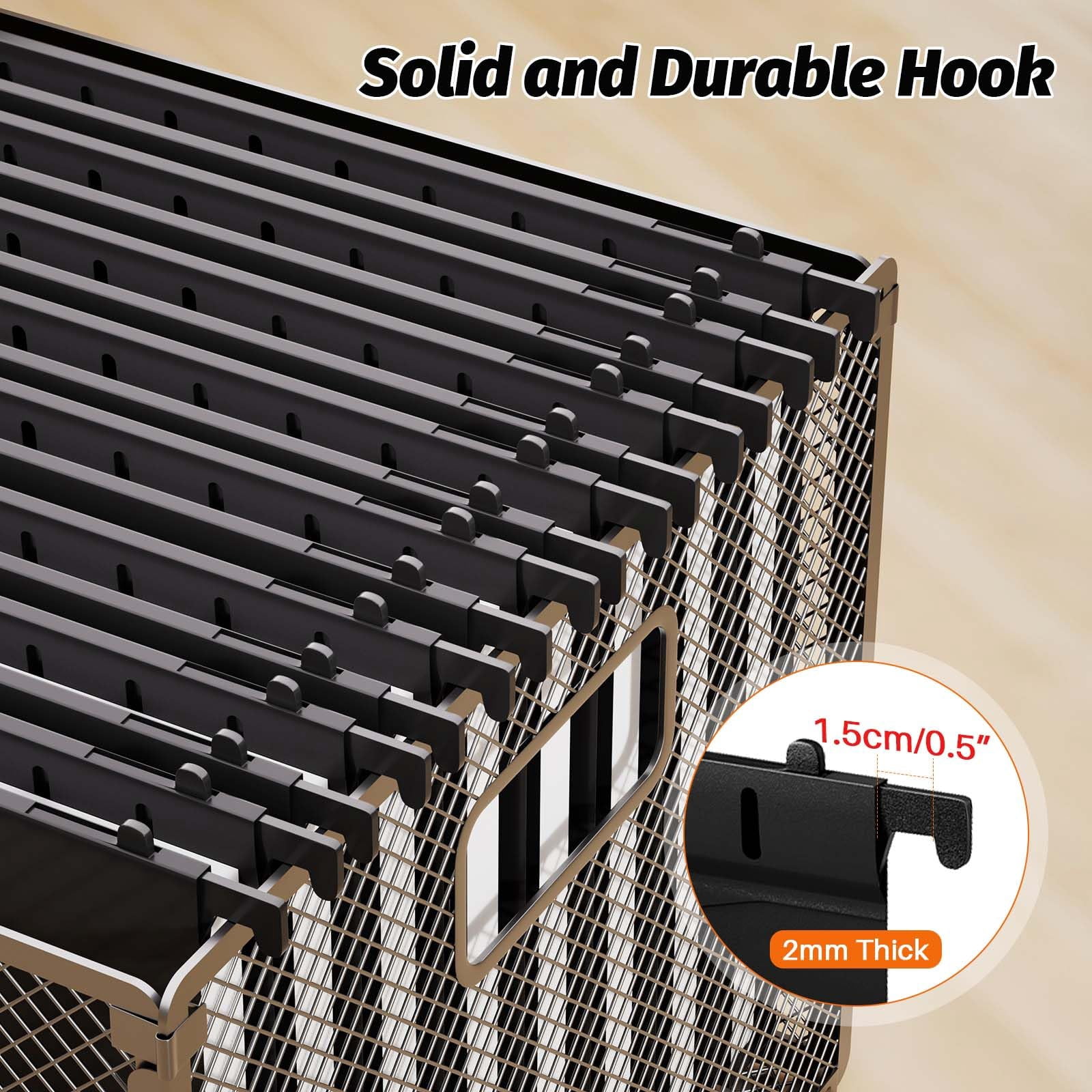 Extra Capacity Plastic Hanging File Folders 12 Pack Reinforced Hang Folder Heavy Duty 1 Inch Expansion Filing Cabinet Letter Size For Bulk Files/medical Charts  Black
