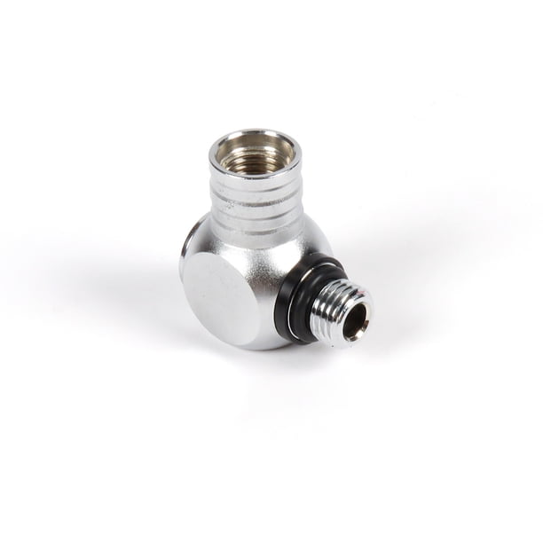 Yuarrent Adaptador de presión Suministros de buceo Convertidor de aire Rotación libre Mano de obra fina Tamaño compacto Instalación práctica Deportes acuáticos Baja presión Yuarrent OD032154-01