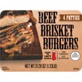 Ground Beef Brisket Burgers, 4 Count, 1.33 lb Tray