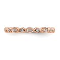 thumbnail image 5 of Auriga Fine Jewelry 14K Rose Gold Diamond Set of 2 Complete Wedding Band for Women Size 7, 5 of 6