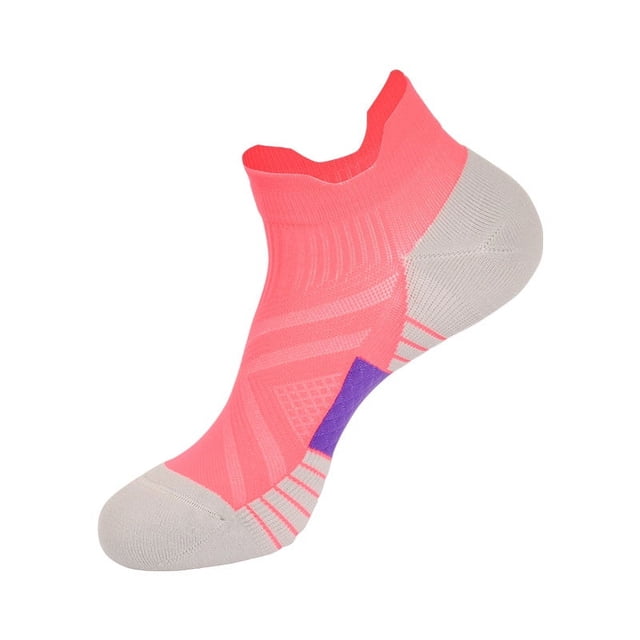 Nvzi 10 pares de calcetines invisibles para mujer y hombre, de corte bajo, cortos, antideslizantes, para correr, informales, novedosos, con forro invisible, color rosa