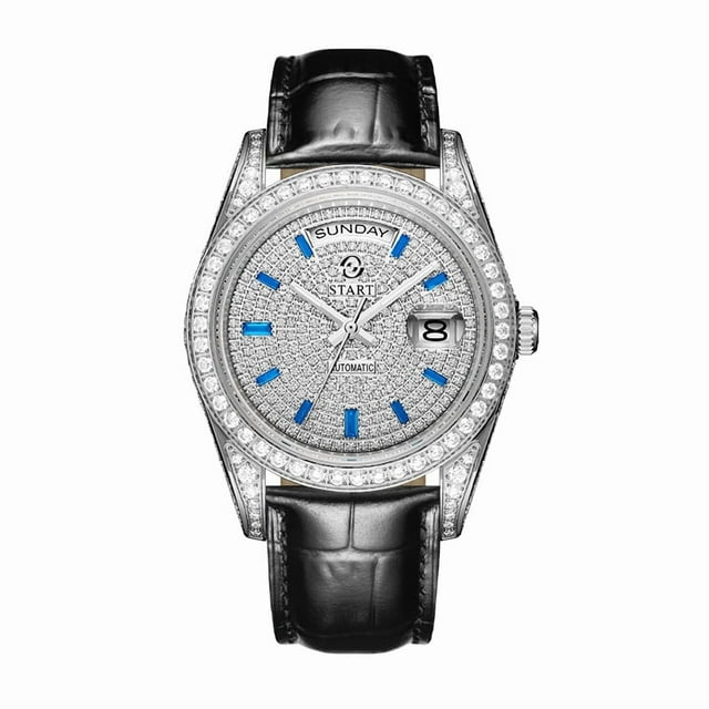 【START】Gypsophila Men's Watch Diamond Watch Waterproof Swiss Fully Automatic Mechanical Movement Date Week Function