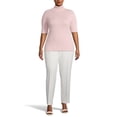 thumbnail image 1 of Anne Klein Womens Solid Pullover Sweater, Pink, Plus Size, 3X, 1 of 1