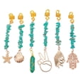 thumbnail image 2 of Vikings Hair Accessories, 6Pcs Unique DIY Viking Beard Pendant Metal And Turquoise  For Braids For Cosplay, 2 of 8
