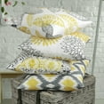 thumbnail image 4 of Phantoscope New Living Series Duplex Printing Decorative Throw Pillow Covers, 18" x 18", Yellow and Gray, Set of 4, 4 of 5