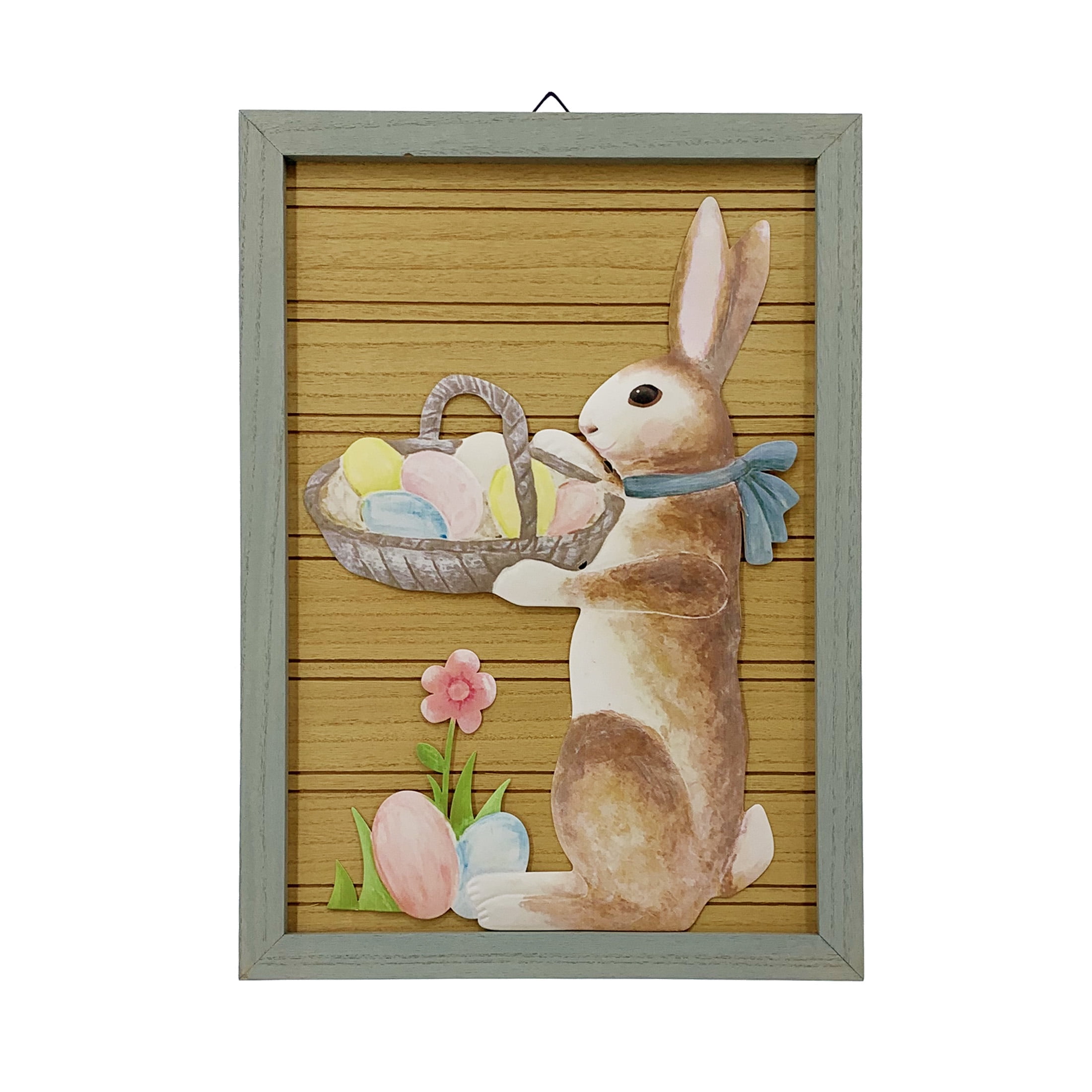 Easter gifts girl boy pull string or wooden hanging eggs decoration easter bunny 