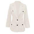 thumbnail image 5 of Casual Blazers for Women 2025 Long Sleeve Notch Lapel Collar Stretch Lightweight Business Casual Work Office Jacket, 5 of 8