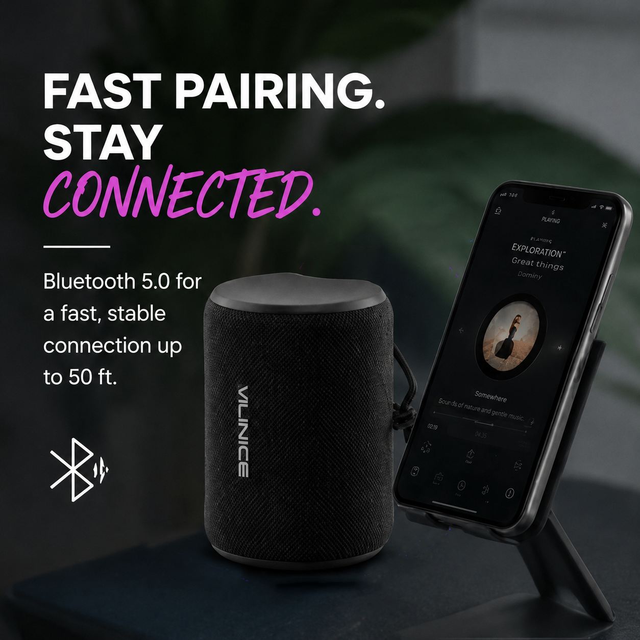 VILINICE Portable Bluetooth Speaker, IPX7 Waterproof photo 4