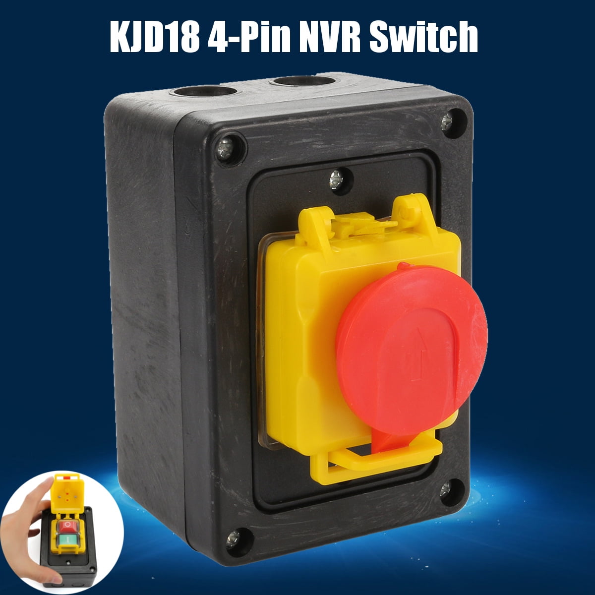 220/240v KJD18 Double Pole Single Phase Woodworking Safety Switch 