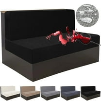 Lapalife RV Dinette Cushion Covers, 100% Waterproof RV Couch Cover Stretch Camper Cushion Covers Replacement Washable Loveseat Slipcovers for Travel Trailer (Bench Coverx1 + Backrest Coverx1)