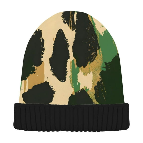 joogoo Leopard Animals Skin Beanie Hats Men Women Cuffed Skull Cap Winter Warm Knit Thick Beanies