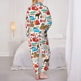 thumbnail image 3 of Pajamas for Women Set - reindeer polar bear Comfy Long Sleeve Button Up Pajama Sets for Women 2 Piece, Soft Sleepwear Nightwear Pjs Lounge Sets for Women with Pockets, 3 of 6