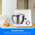 thumbnail image 3 of Midea 5-Quart White Stand Mixer, 300W Tilt-Head Dough Stand Mixer with Bowl, Whisk & Splash Guard Attachments, 3 of 9