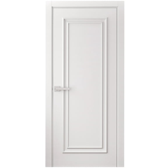 Interior Door 36 x 80 inches | CLASSIC 1189 White Enamel | Single Regular Panel Frame Handle | Bathroom Bedroom Doors