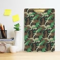 thumbnail image 6 of FMSHPON Camouflage Dinosaur Vintage Clipboard Hardboard Wood Nursing Clip Board and Pull for Standard A4 Letter 13x9 inches, 6 of 8