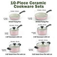 thumbnail image 4 of Cook N Home Pots and Pans Set Nonstick, 10-Piece Ceramic Kitchen Cookware Sets, Nonstick Cooking Set with Saucepans, Frying Pans, Dutch Oven Pot with Lids, Pink, 4 of 7