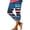 Blue, variant on Women's 250th Anniversary Patriotic Tights 4th of July Fashion Mid Waist Pants Elastic Summer Vacation Capris Leggings