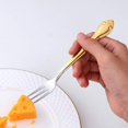 thumbnail image 3 of 12-Piece Oyster Fork Set, Stainless Steel Cake Forks Service for 12 Silverware Flatware Utensils-5.9 Inches, Gradient Gold, 3 of 7
